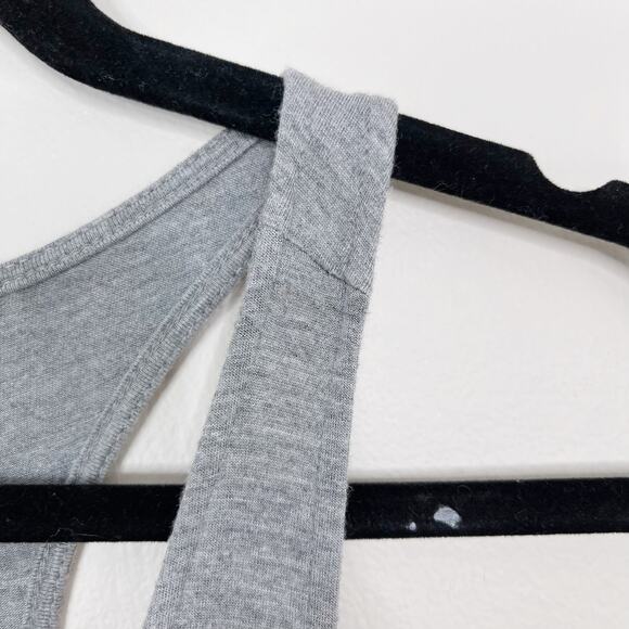 Aritzia Talula Gallatin Midi Racerback Dress Heather Gray Side Split Medium M - Picture 5 of 8